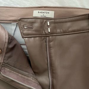 Aritzia Babaton vegan leather cropped pants